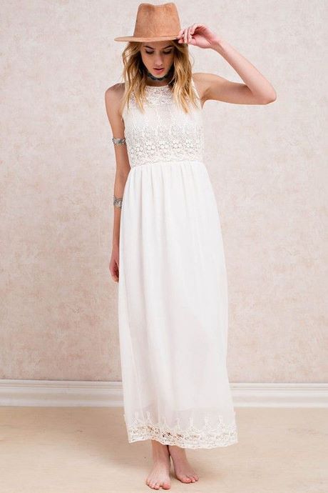 Robe longue blanche hiver