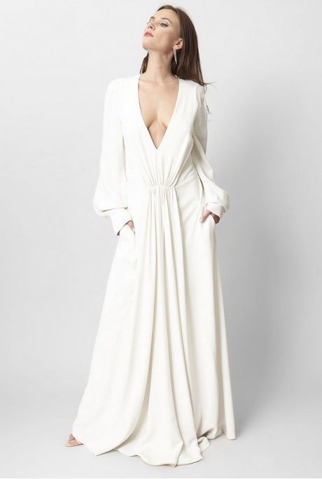 Robe longue blanche hiver