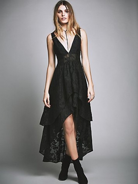 Robe longue boheme noire