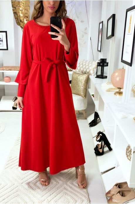 Robe longue femme rouge