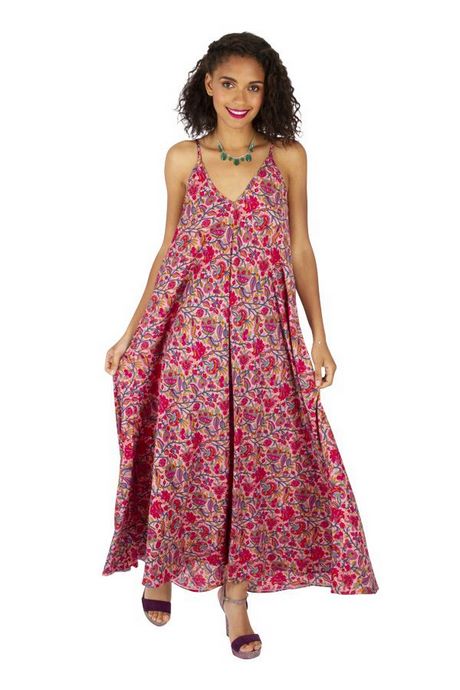 Robe longue fleurie boheme