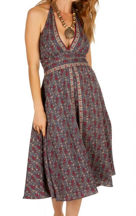 Robe longue fleurie boheme