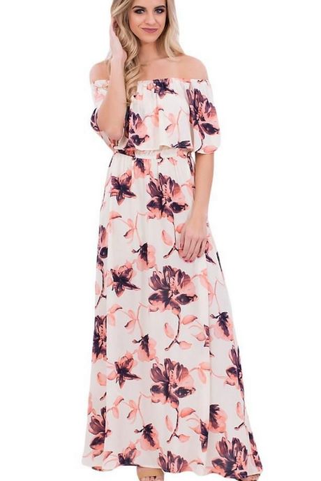 Robe longue fleurie boheme