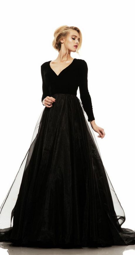 Robe longue noire concert