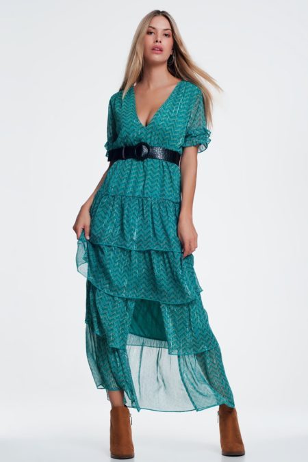 Robe maxi verte