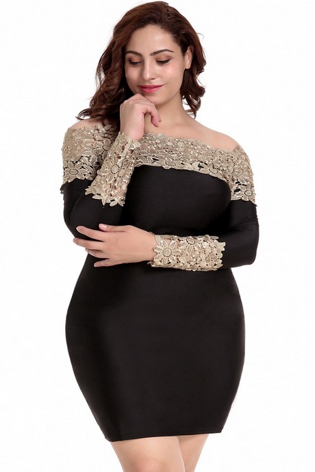 Robe noir et beige dentelle