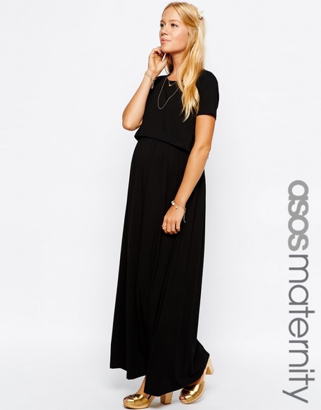 Robe noire coton longue