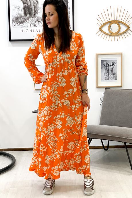 Robe rose orange