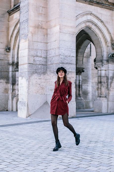 Robe rouge hiver 2020