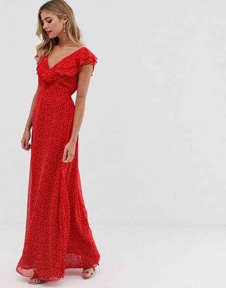 Robe temoin mariage rouge