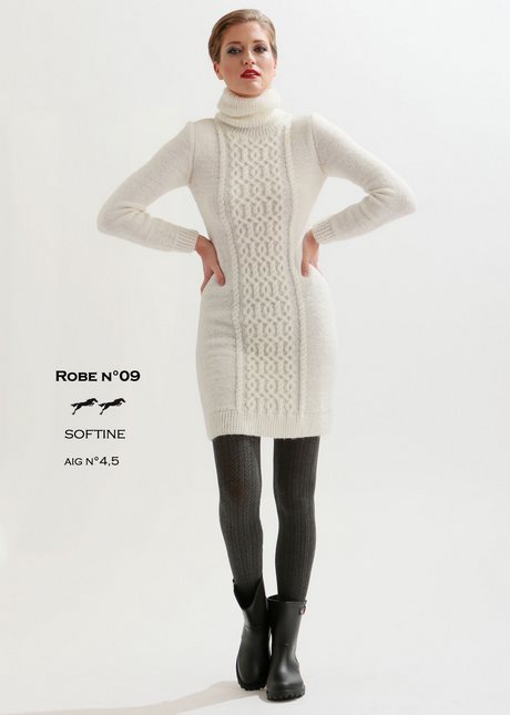 Robe tricot blanche