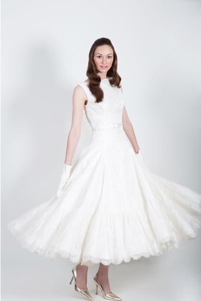 Robe année 50 blanche