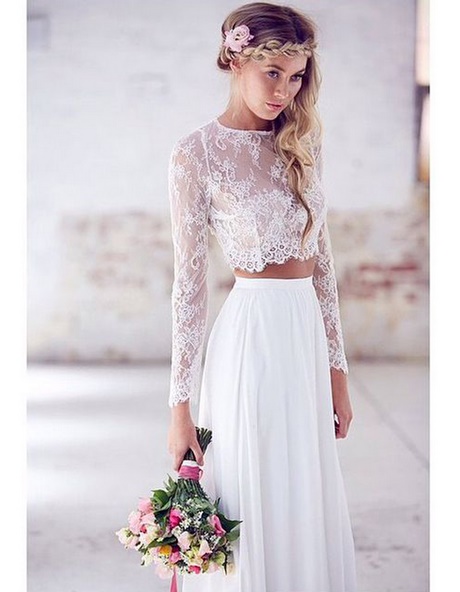 Robe blanche dentelle mariage civil