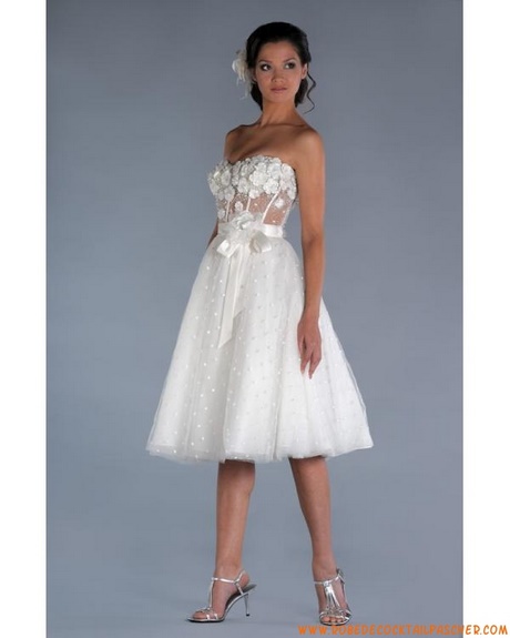 Robe bustier courte mariage