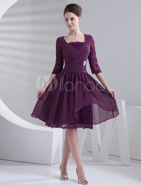 Robe courte manche longue soirée