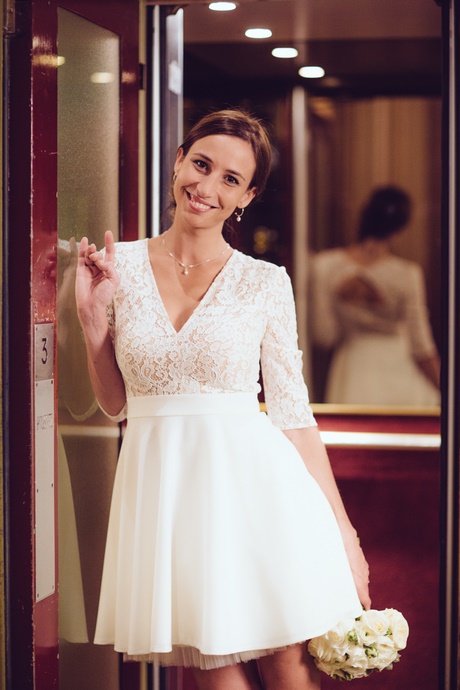 Robe de mariée courte mariage civil