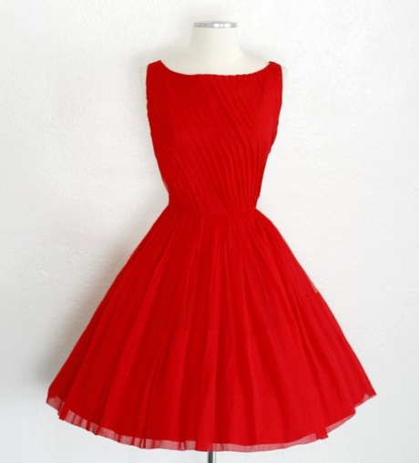 Robe rouge année 50