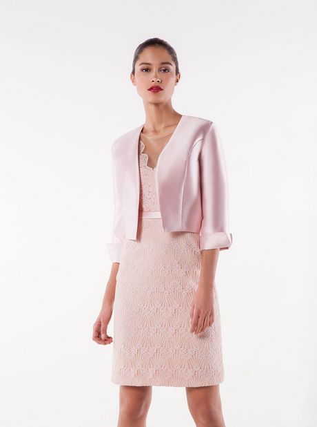 Robe courte rose poudrée