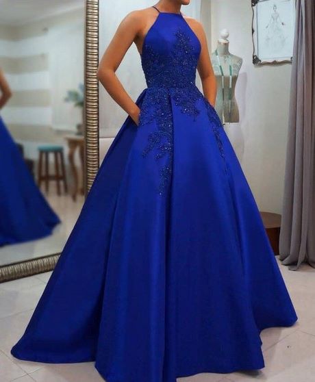 Robe de bal bleu royal