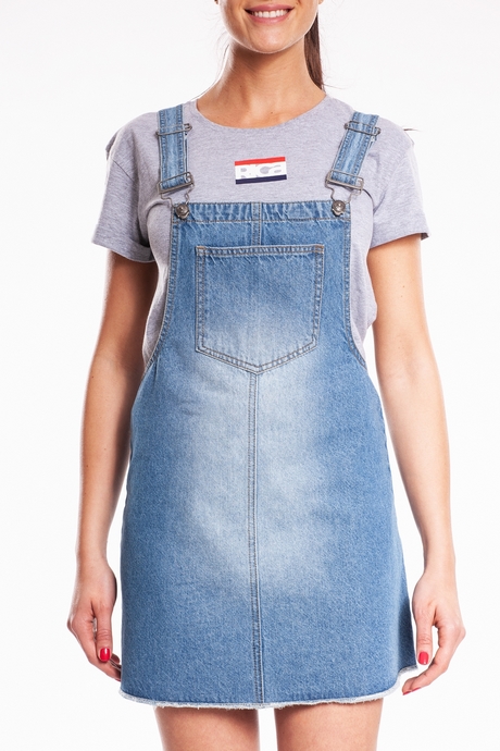 Robe en jean salopette