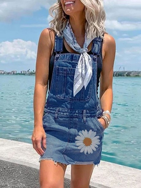 Robe en jean salopette