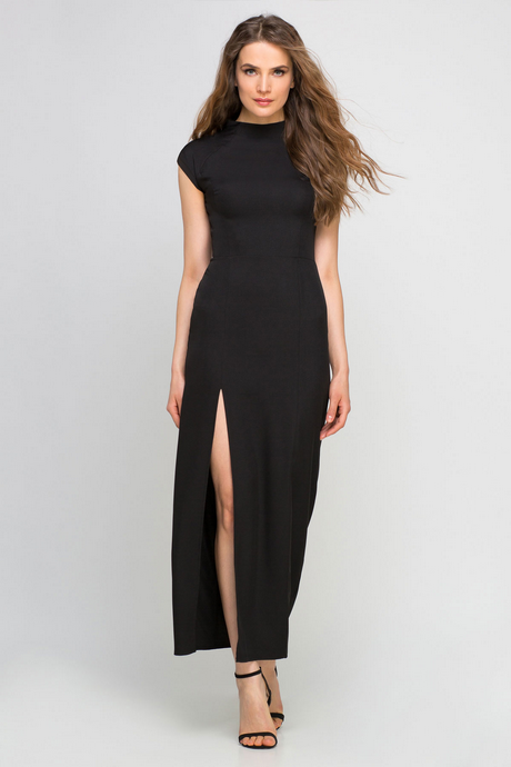 Robe longue cintrée noire