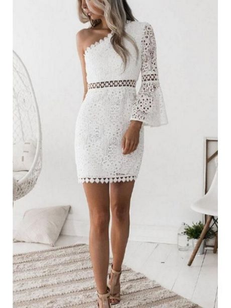 Robe blanche moulante courte