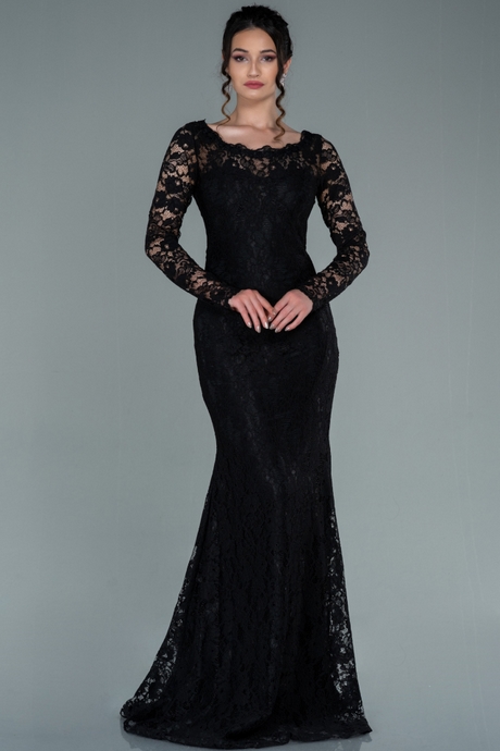 Robe de ceremonie longue noire