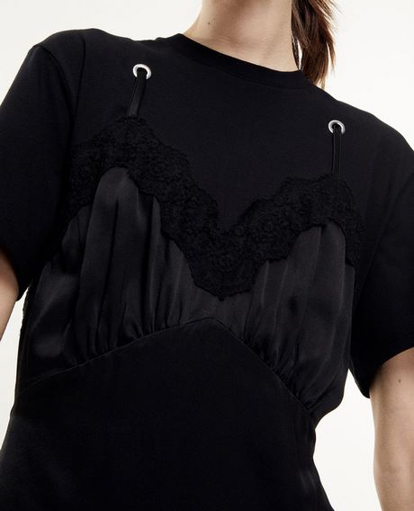 Robe longue noire tee shirt