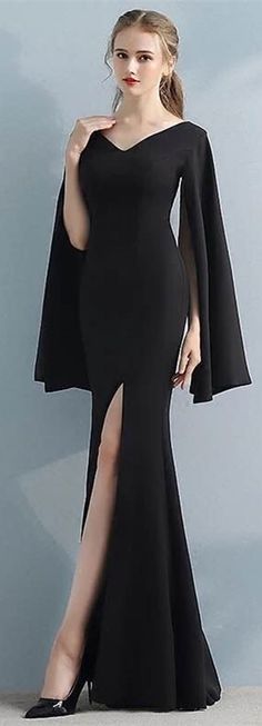 Robe noire soirée longue