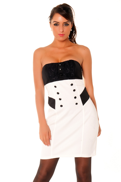 Robe blanc noir