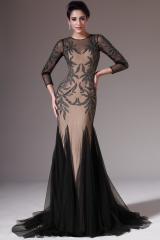 Robe de soirée noir manche longue