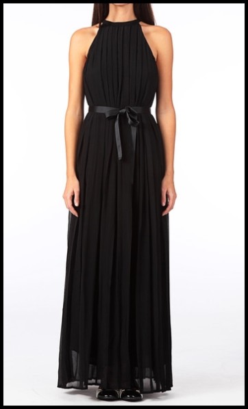 Robe longue noire voile