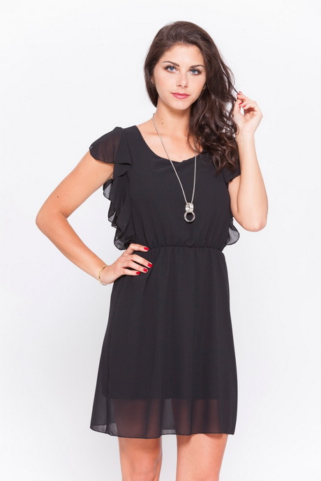 Robe noir manche courte