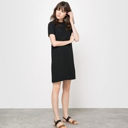 Robe noire manche courte