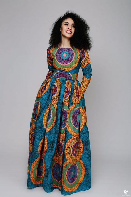 Modele robe wax africain