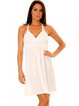 Robe a bretelle blanche