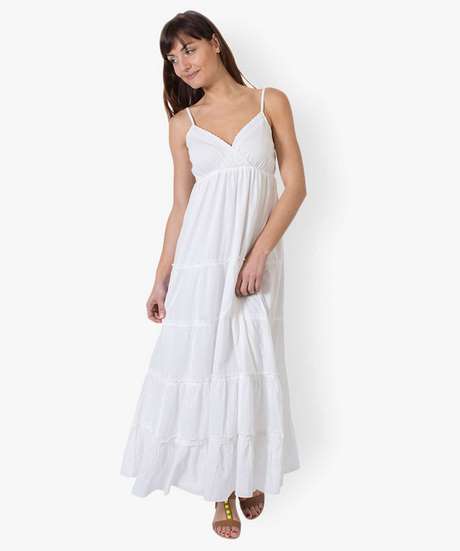 Robe blanche ete femme