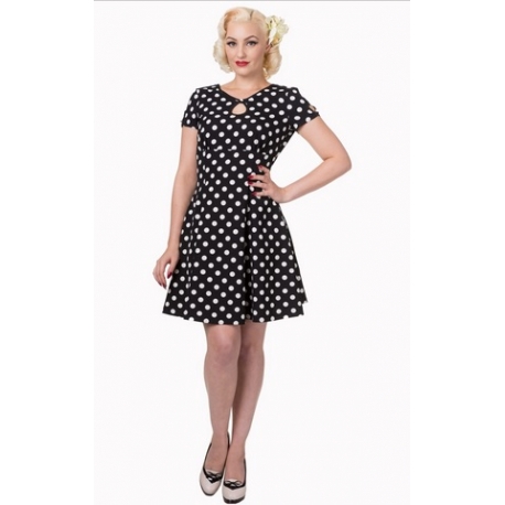 Robe blanche rockabilly