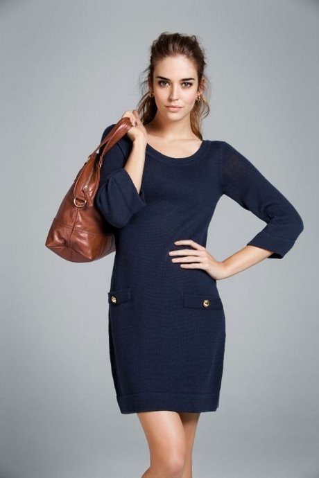 Robe bleu marine hiver