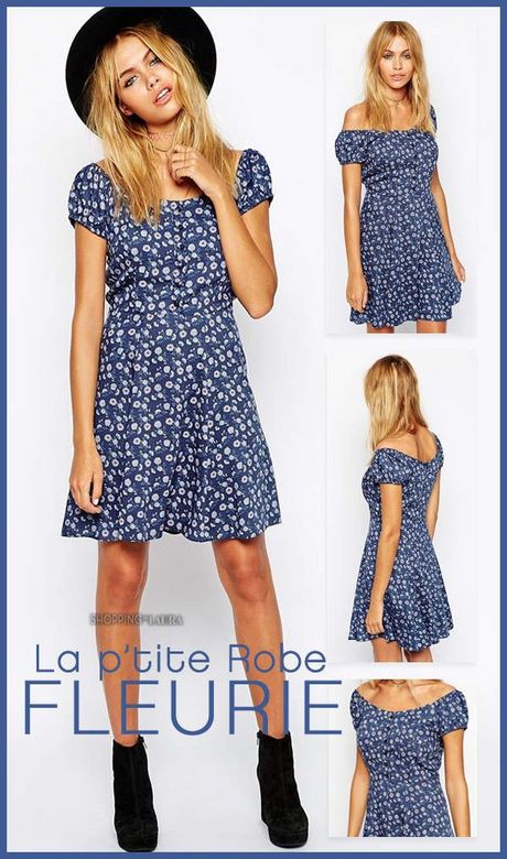 Robe courte boutonnée devant