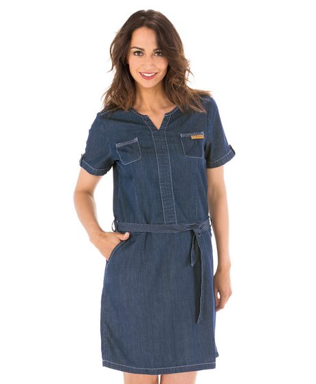 Robe courte en jean femme