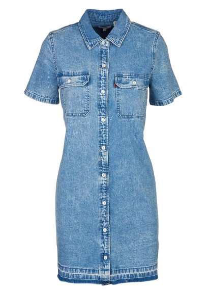 Robe courte en jean femme