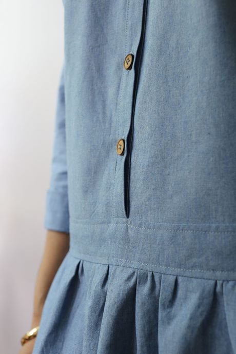 Robe en chambray