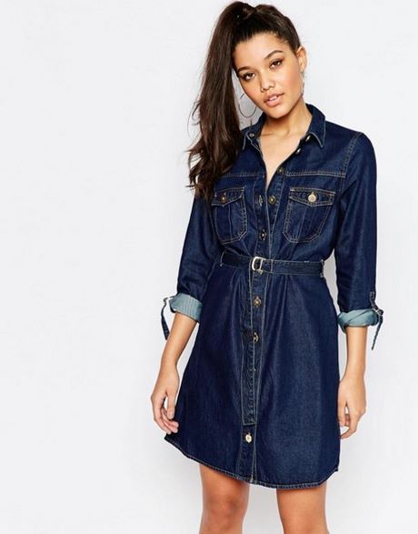 Robe en denim femme