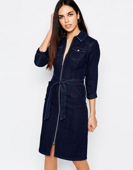 Robe en jean a bretelle