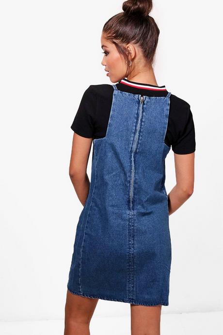 Robe en jean à bretelles