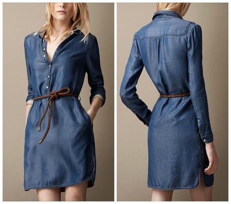 Robe en jean courte femme