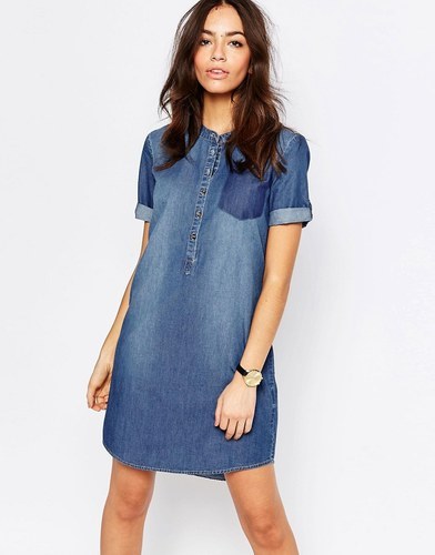 Robe en jean droite