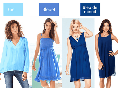 Robe ete bleu